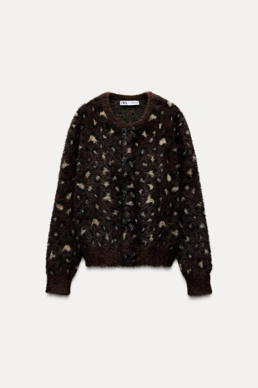 Hot CHAQUETA PUNTO JACQUARD EFECTO PELO Mujer Cárdigan / Jerséis|Punto