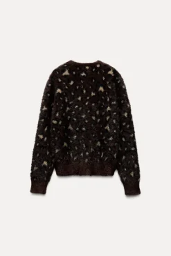 Hot CHAQUETA PUNTO JACQUARD EFECTO PELO Mujer Cárdigan / Jerséis|Punto