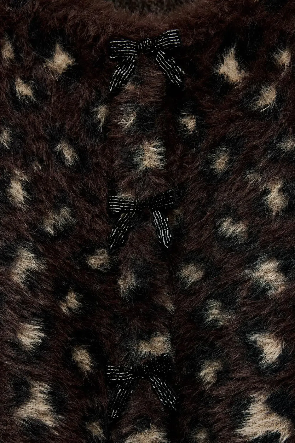 Hot CHAQUETA PUNTO JACQUARD EFECTO PELO Mujer Cárdigan / Jerséis|Punto