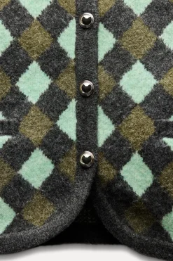 Clearance CHAQUETA PUNTO JACQUARD ROMBOS Mujer Cárdigan / Jerséis|Punto