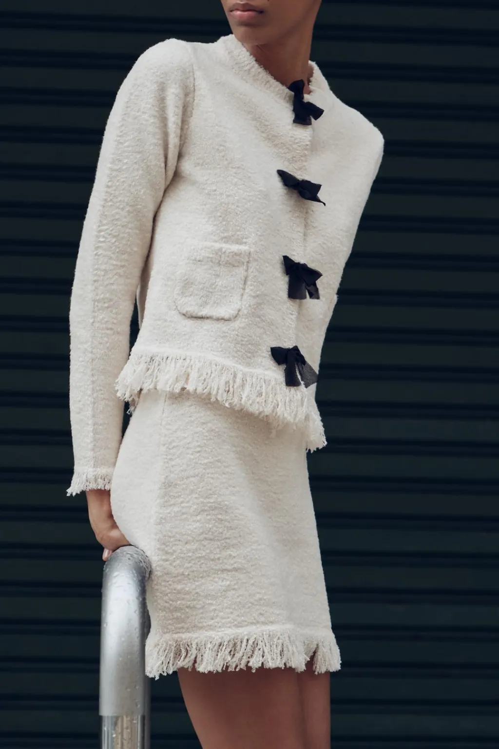 New CHAQUETA PUNTO LAZOS Mujer Cárdigan / Jerséis|Punto