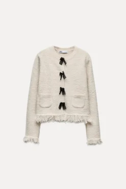 New CHAQUETA PUNTO LAZOS Mujer Cárdigan / Jerséis|Punto