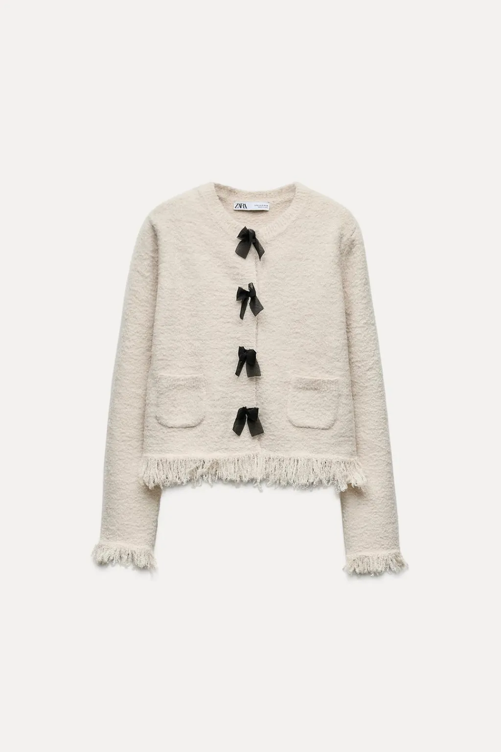 New CHAQUETA PUNTO LAZOS Mujer Cárdigan / Jerséis|Punto