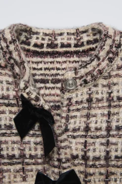 Niños ZARA 1½ - 6 Años·Punto|1½ - 6 Años·Total Look<CHAQUETA PUNTO LAZOS VELVET