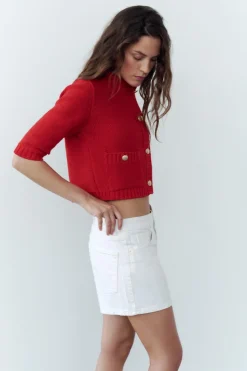 Sale CHAQUETA PUNTO LISO Mujer Cárdigan / Jerséis|Punto