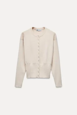 Outlet CHAQUETA PUNTO LISO Mujer Cárdigan / Jerséis|Punto