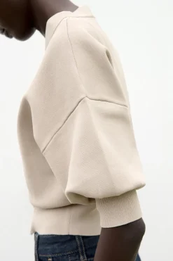 Best CHAQUETA PUNTO LISO BOTÓN FLOR Mujer Cárdigan / Jerséis|Punto