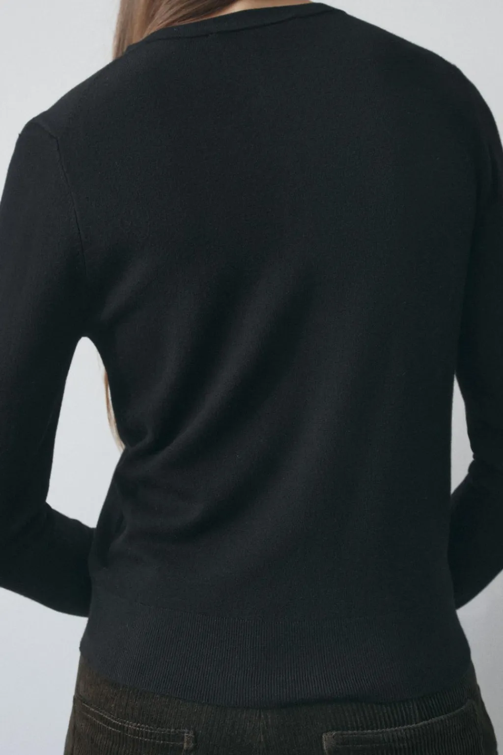 Fashion CHAQUETA PUNTO LISO BOTÓN DORADO Mujer Cárdigan / Jerséis|Punto