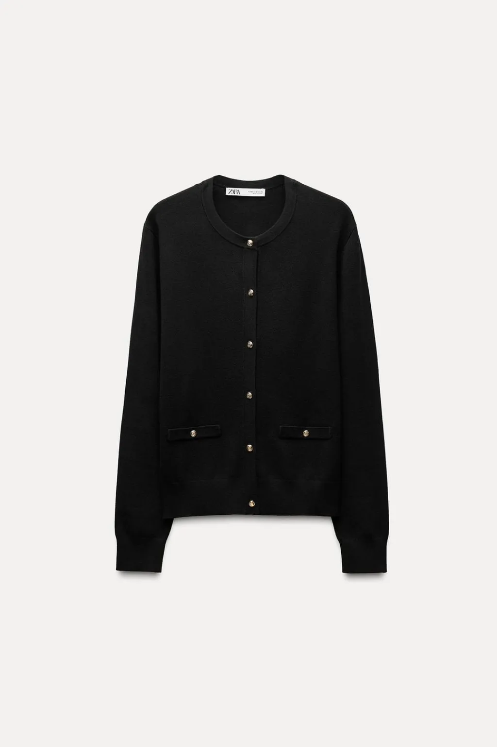 Fashion CHAQUETA PUNTO LISO BOTÓN DORADO Mujer Cárdigan / Jerséis|Punto