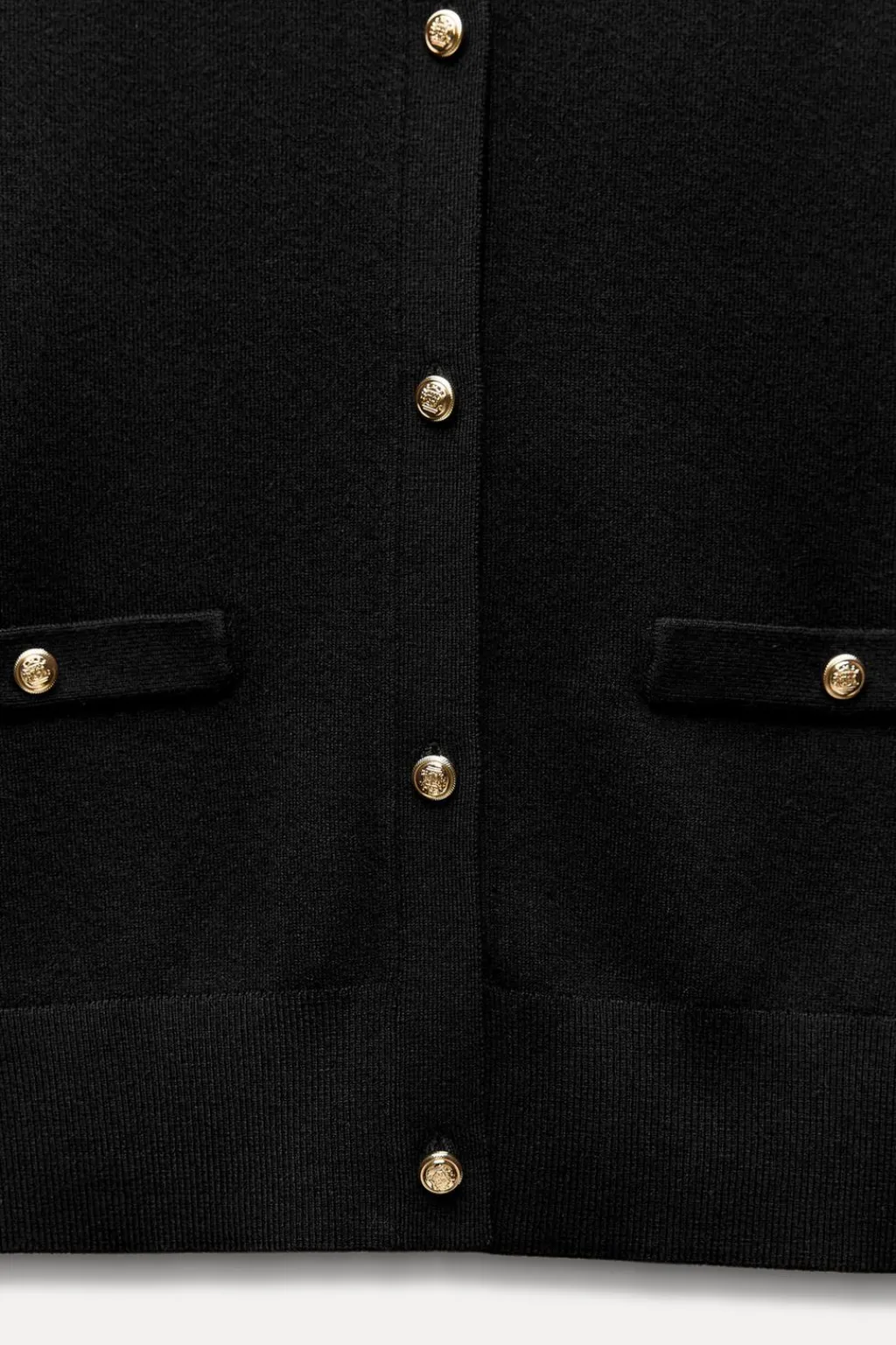 Fashion CHAQUETA PUNTO LISO BOTÓN DORADO Mujer Cárdigan / Jerséis|Punto