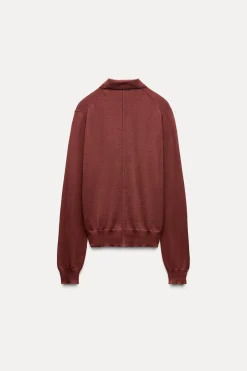 Outlet CHAQUETA PUNTO LISO CON SEDA Mujer Cárdigan / Jerséis|Punto