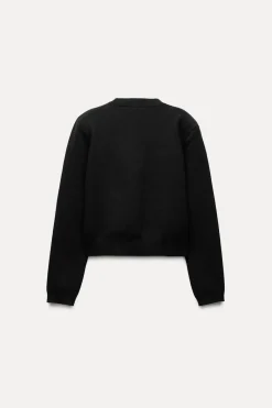 Fashion CHAQUETA PUNTO LISO HOMBRERAS Mujer Cárdigan / Jerséis|Punto