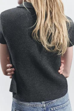 Online CHAQUETA PUNTO LISO MANGA CORTA Mujer Cárdigan / Jerséis|Punto