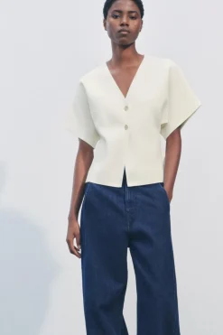 Clearance CHAQUETA PUNTO LISO MANGA CORTA Mujer Cárdigan / Jerséis|Punto