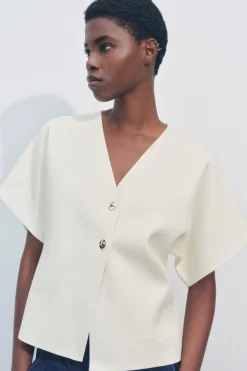 Clearance CHAQUETA PUNTO LISO MANGA CORTA Mujer Cárdigan / Jerséis|Punto