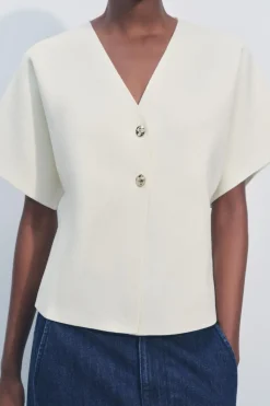 Clearance CHAQUETA PUNTO LISO MANGA CORTA Mujer Cárdigan / Jerséis|Punto