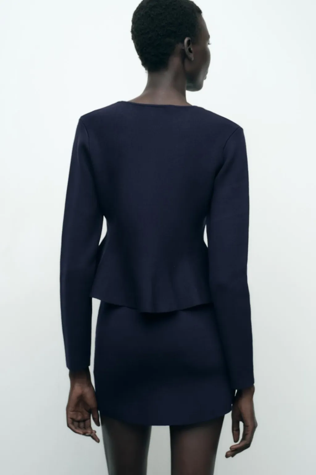 Sale CHAQUETA PUNTO LISO PEPLUM Mujer Cárdigan / Jerséis|Punto