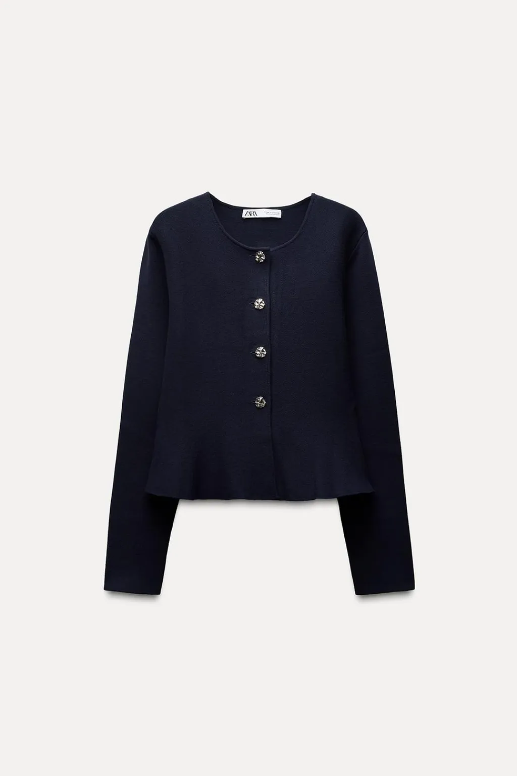 Sale CHAQUETA PUNTO LISO PEPLUM Mujer Cárdigan / Jerséis|Punto