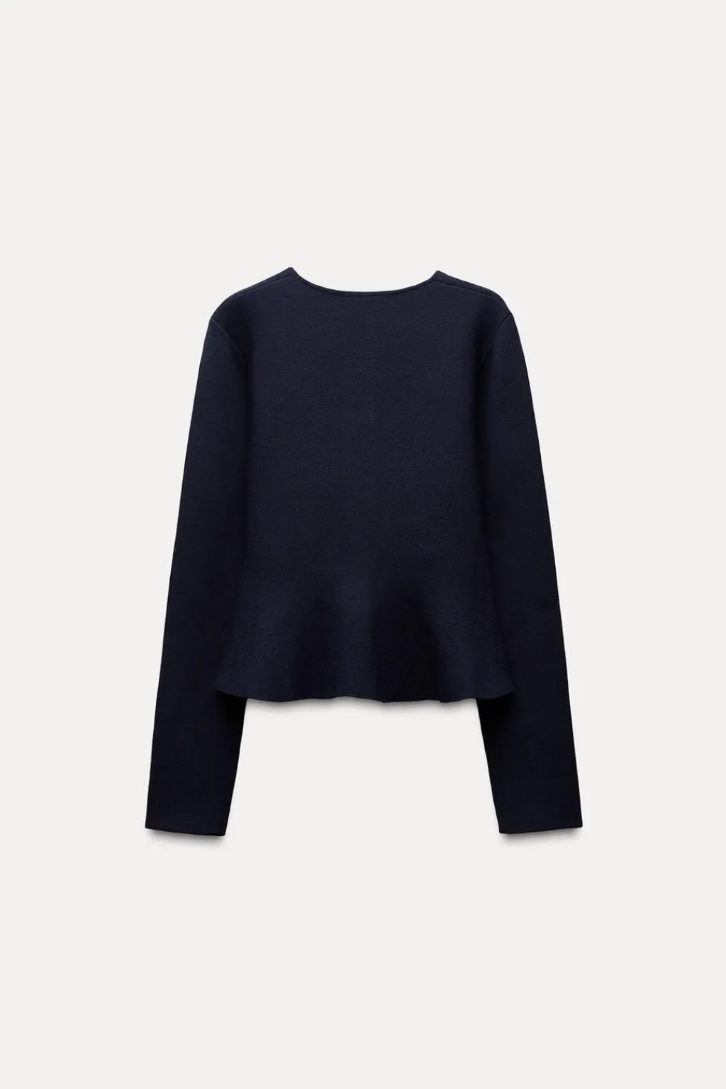 Sale CHAQUETA PUNTO LISO PEPLUM Mujer Cárdigan / Jerséis|Punto