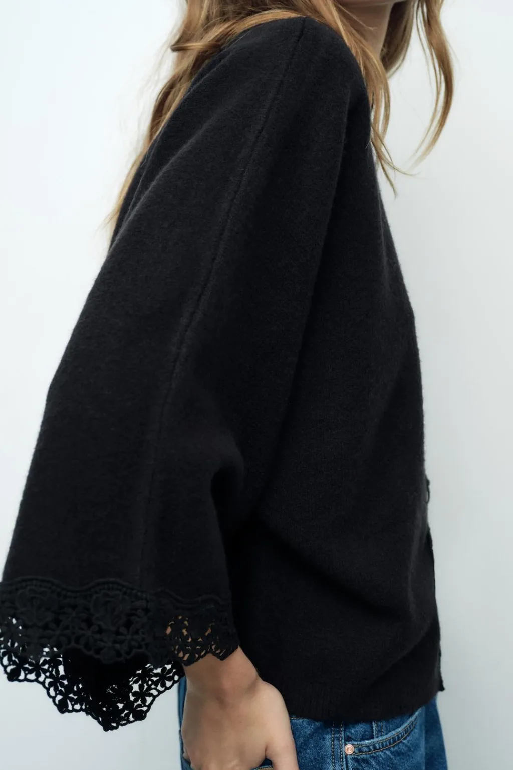 Online CHAQUETA PUNTO MANGA ANCHA Mujer Cárdigan / Jerséis|Punto