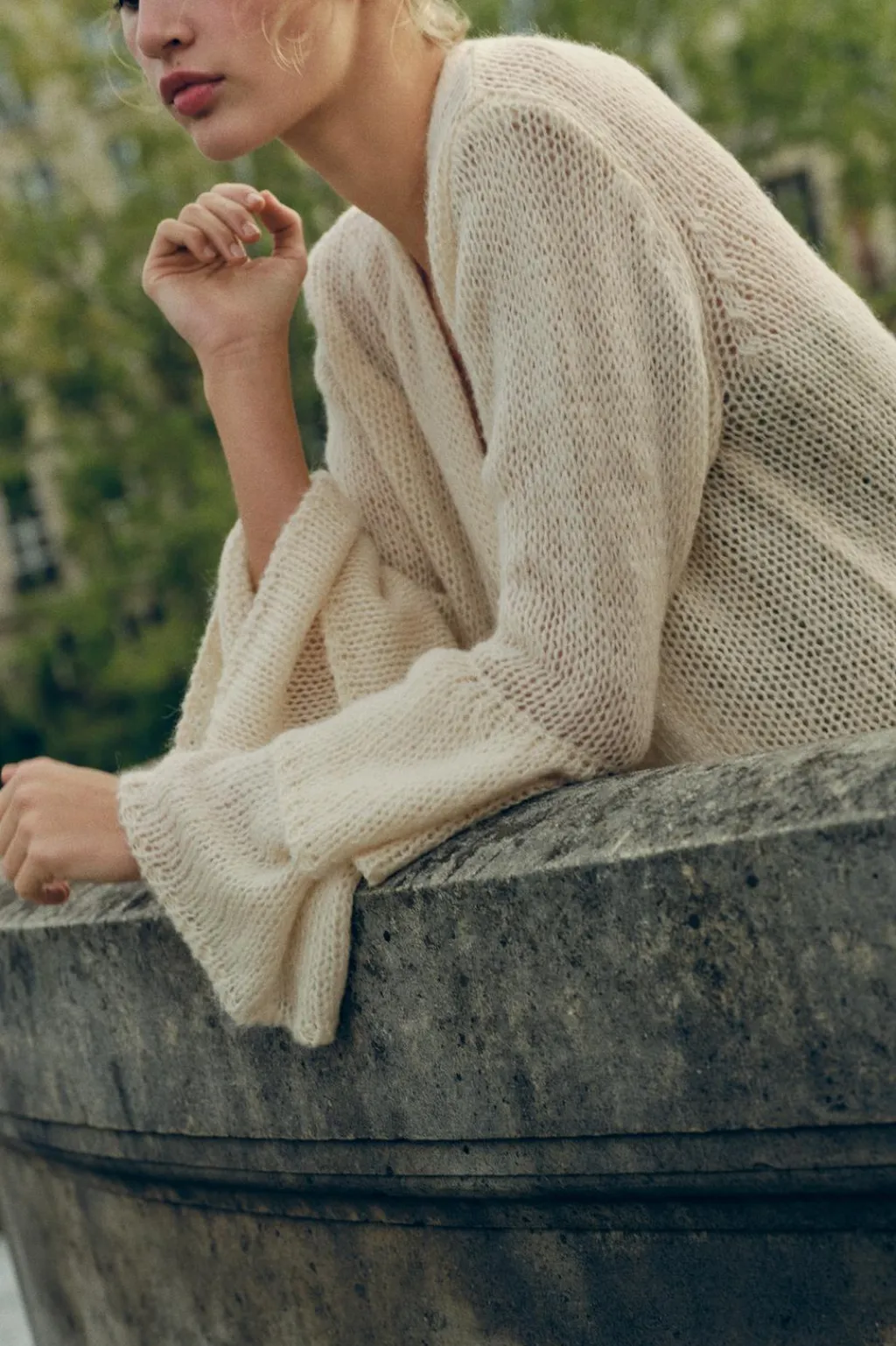 Discount CHAQUETA PUNTO MANGAS VOLANTES Mujer Cárdigan / Jerséis|Punto