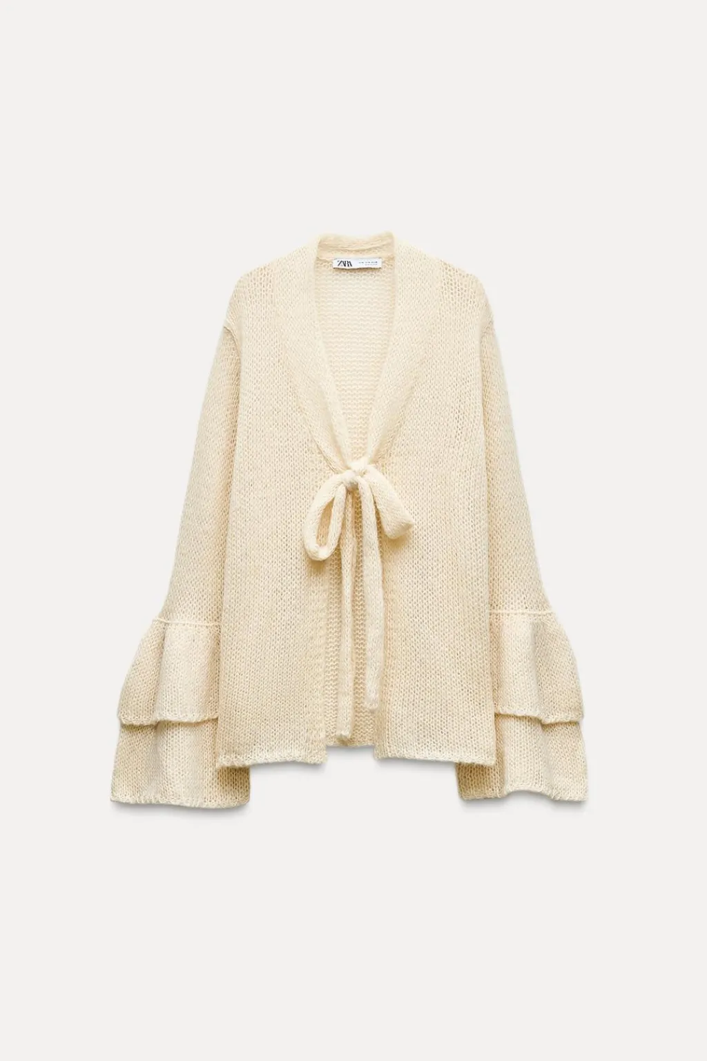 Discount CHAQUETA PUNTO MANGAS VOLANTES Mujer Cárdigan / Jerséis|Punto