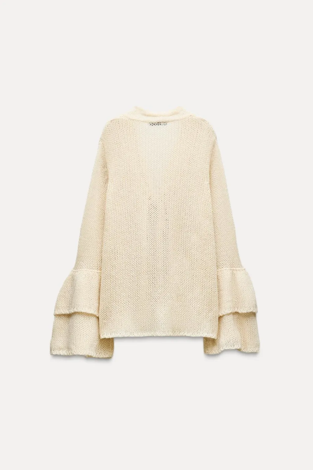 Discount CHAQUETA PUNTO MANGAS VOLANTES Mujer Cárdigan / Jerséis|Punto