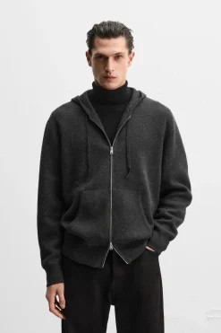 Outlet CHAQUETA PUNTO MEZCLA CASHMERE Hombre Jerséis / Chaquetas|Sudaderas