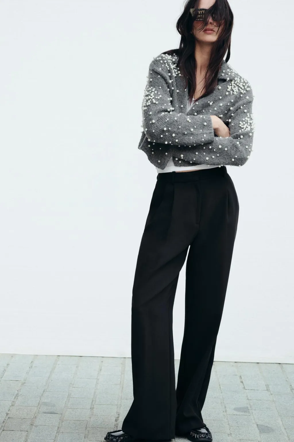 Fashion CHAQUETA PUNTO PERLAS Mujer Cárdigan / Jerséis|Punto