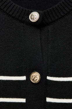 Hot CHAQUETA PUNTO RAYAS Mujer Cárdigan / Jerséis|Punto