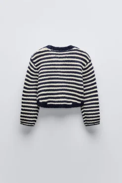 Niños ZARA 6 - 14 Años·Punto<CHAQUETA PUNTO RAYAS