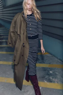 New CHAQUETA PUNTO RAYAS Mujer Cárdigan / Jerséis|Punto