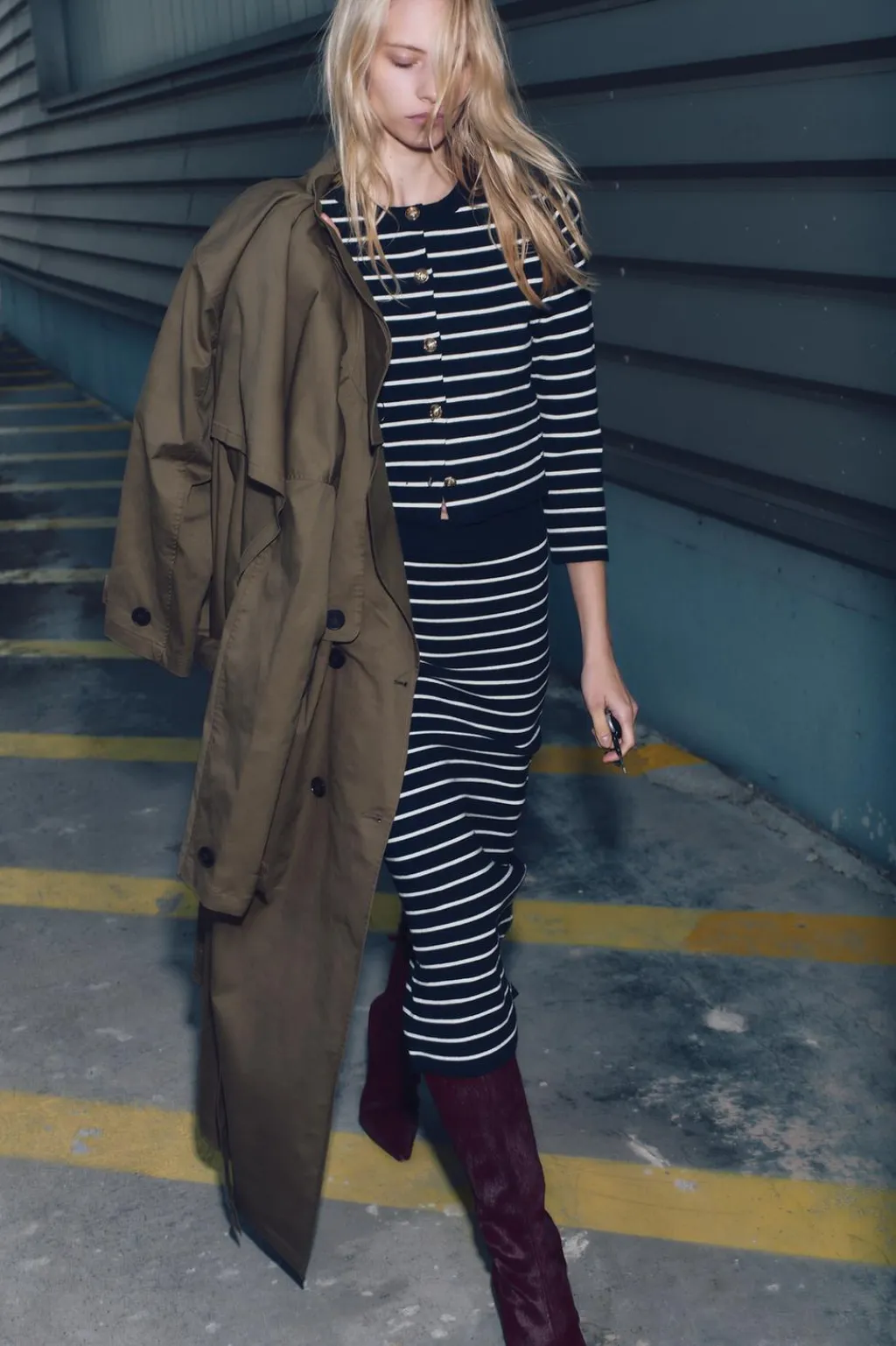 New CHAQUETA PUNTO RAYAS Mujer Cárdigan / Jerséis|Punto