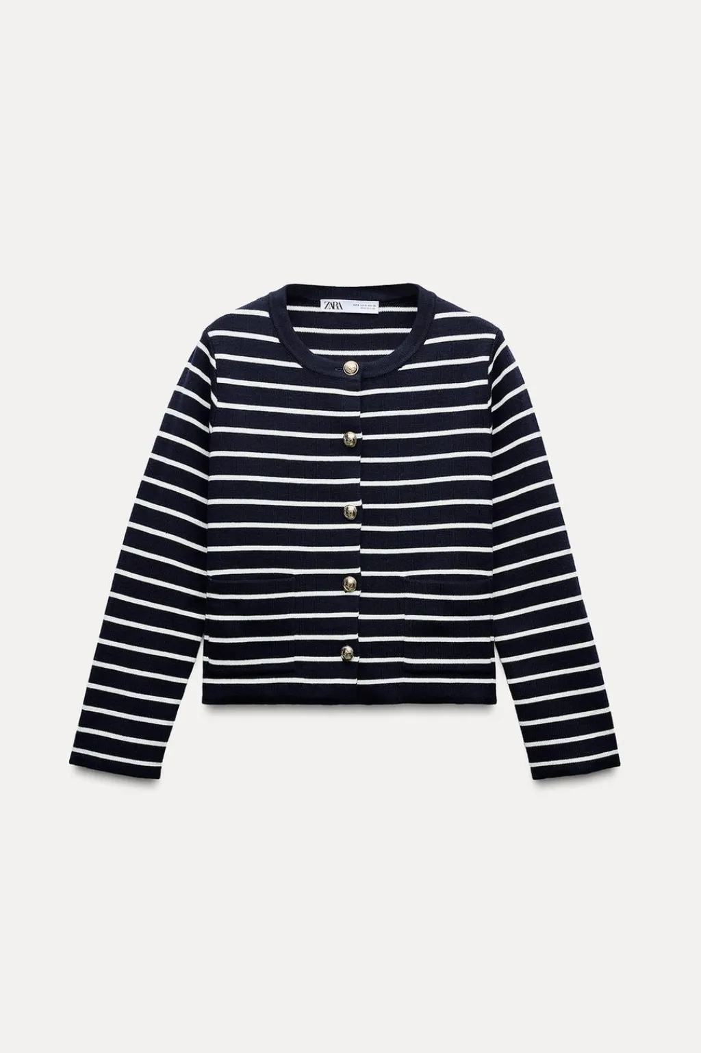 New CHAQUETA PUNTO RAYAS Mujer Cárdigan / Jerséis|Punto