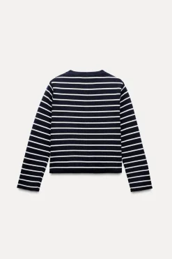 New CHAQUETA PUNTO RAYAS Mujer Cárdigan / Jerséis|Punto