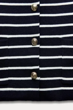 New CHAQUETA PUNTO RAYAS Mujer Cárdigan / Jerséis|Punto