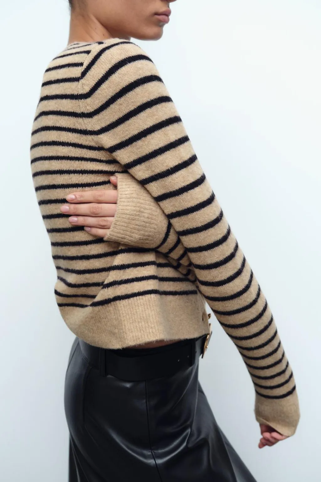 Clearance CHAQUETA PUNTO RAYAS Mujer Cárdigan / Jerséis|Punto