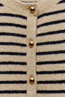 Clearance CHAQUETA PUNTO RAYAS Mujer Cárdigan / Jerséis|Punto