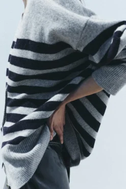 Best CHAQUETA PUNTO RAYAS 100% LANA Mujer Cárdigan / Jerséis|Punto