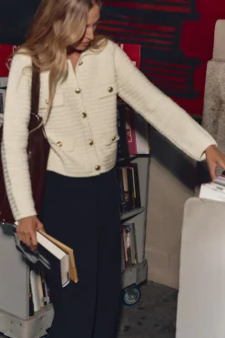 Hot CHAQUETA PUNTO SOLAPAS Mujer Cárdigan / Jerséis|Punto