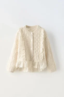 Niños ZARA 1½ - 6 Años·Punto|6 - 18 Meses·Punto<CHAQUETA PUNTO VOLANTES