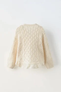 Niños ZARA 1½ - 6 Años·Punto|6 - 18 Meses·Punto<CHAQUETA PUNTO VOLANTES