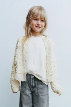 Niños ZARA 1½ - 6 Años·Punto|6 - 18 Meses·Punto<CHAQUETA PUNTO VOLANTES