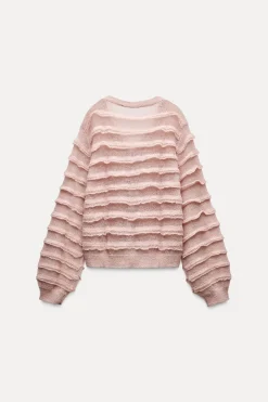 Hot CHAQUETA PUNTO VOLANTES Mujer Cárdigan / Jerséis|Punto