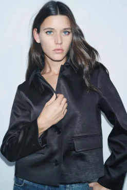Discount CHAQUETA SATINADA ZW COLLECTION Mujer Chaquetas / Cazadoras