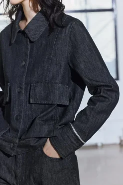 Clearance CHAQUETA SELVEDGE BOLSILLOS ZW COLLECTION Mujer Chaquetas / Cazadoras