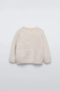 Niños ZARA 6 - 18 Meses·Punto<CHAQUETA SETAS BORDADAS