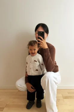 Niños ZARA 6 - 18 Meses·Punto<CHAQUETA SETAS BORDADAS