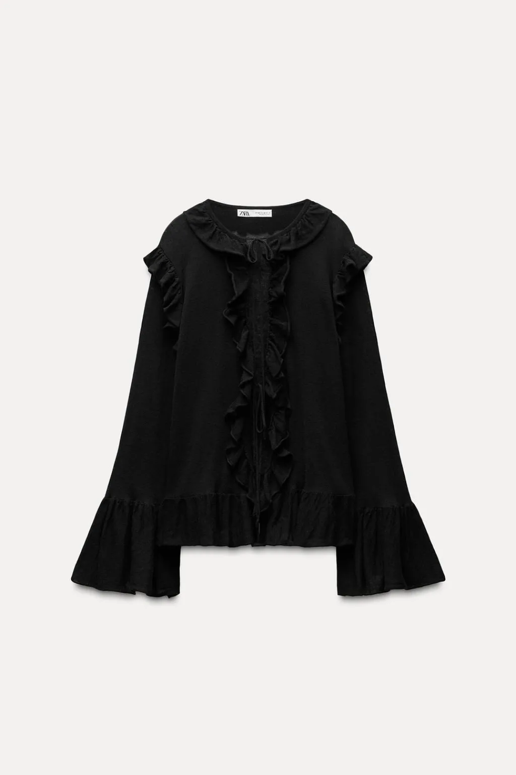 New CHAQUETA VOLANTES 100% LANA Mujer Cárdigan / Jerséis|Punto