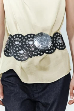 Clearance CINTURÓN CÍRCULOS PIEL TACHAS Mujer Accesorios / Bisuteria